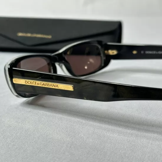 Dolce & Gabbana Sunglasses DG537S 140 Black/Gold Sparkly Frames Designer Unisex