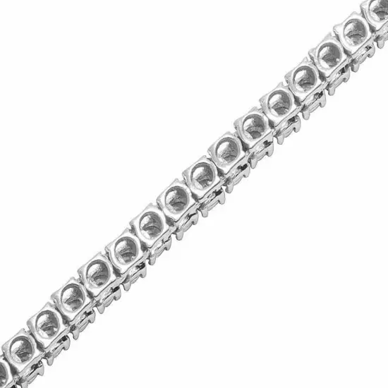 Single Row Illusion Set 1.25 CT Diamond Tennis Chain Necklace Yellow/White Go...