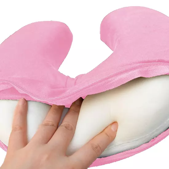 BookishBunny Memory Foam U Shape Travel Neck Pillow Airplane Cushion Multi Color