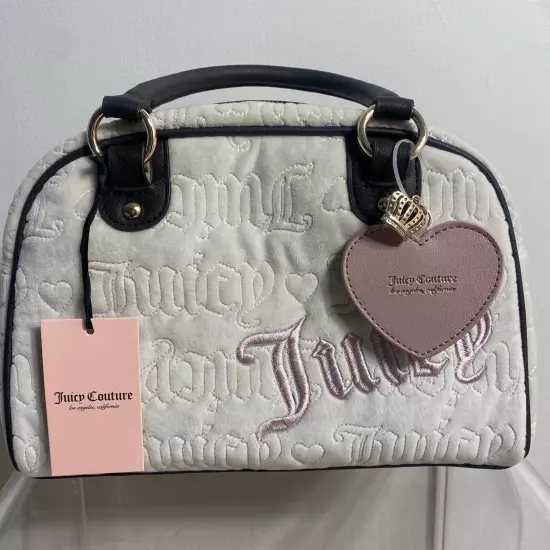 JUICY COUTURE Vintage Dreams Satchel Bag Angel white Chocolate BNWT & Beautiful 