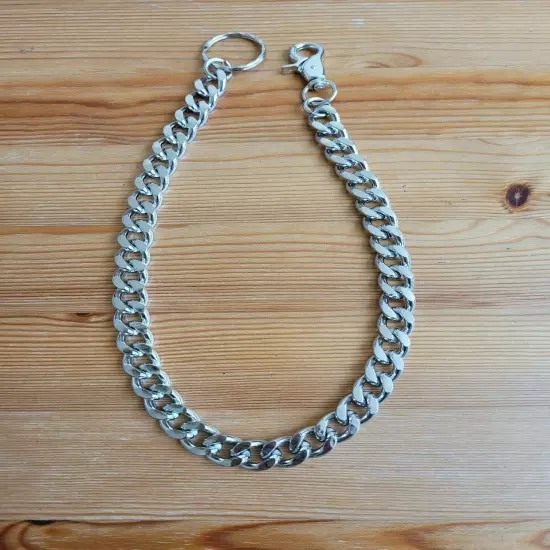 20" Silver Heavy Duty Leash Metal Wallet Chain Chain Biker Trucker Key Chain