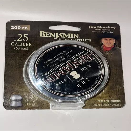 BENJAMIN BD225 All Purpose Lead .25 Cal 27.90gr Domed Air Rifle Pellets 200ct