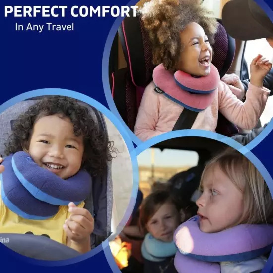 BCOZZY Neck Pillow for Travel Provides Double Support to Head Neck Medium Kids