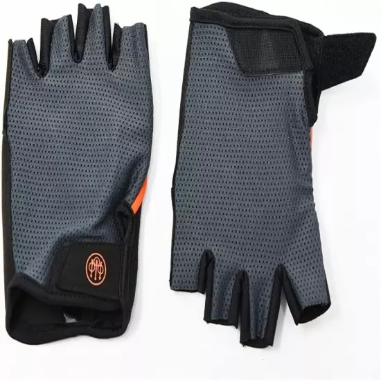 BERETTA Unisex Lightweight Fingerless Black/Grey Shooting Medium, 