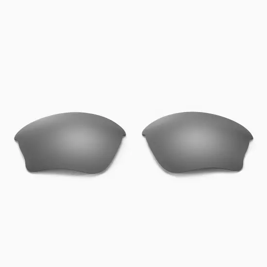 Walleva Titanium Polarized Lenses + Black Rubber Kit For Oakley Half Jacket XLJ