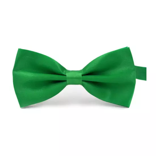 Men Bowtie Classic Wedding Party Bow Tie Solid Color Adjustable Necktie