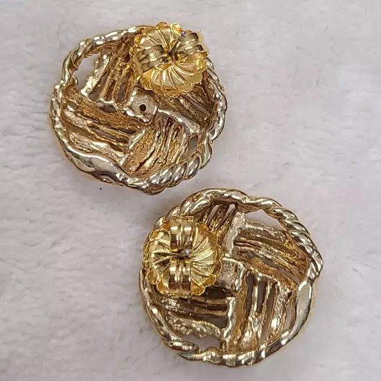 Gold Tone Knot Earrings