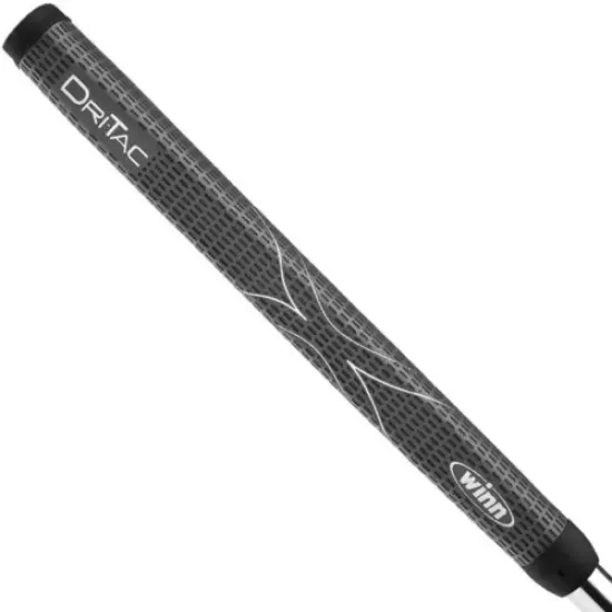 Winn Dri-Tac Pistol Putter Golf Club Grips - JumboLite or Midsize - Dark Grey