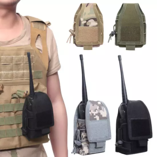 Tactical Molle Radio Walkie Talkie Pouch Waist Bag Portable Interphone Holster