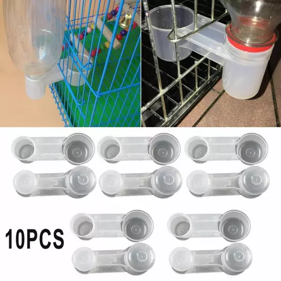 10 Pet Bird Feeder Drinker Cup Water Bottle Chicken Poultry Dove Pigeon Quail Uk