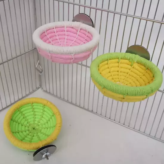 Pet Daily Kit 2pcs Bird Nest Cotton Rope Parrot Nest Breeding Nest Hand-Woven