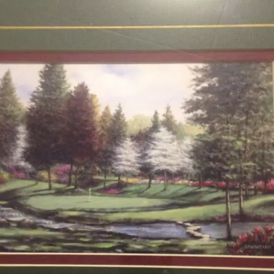 Joe Sambataro Golf Par 3 By The Stream Print Signed Impressionist