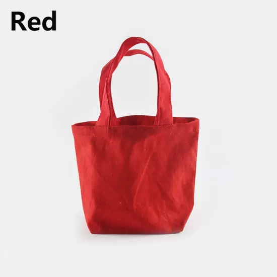 Foldable Shopping Bag Lunch Bags Canvas Tote Small Handbag Grocery Food Storage