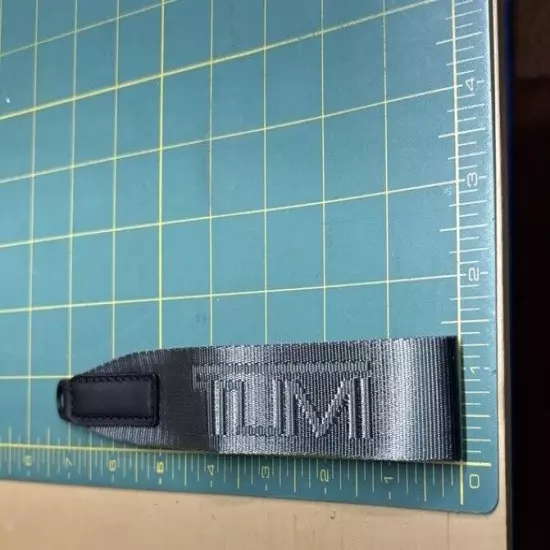 Tumi Logo Over Sized Zipper Pull Gray NWOT