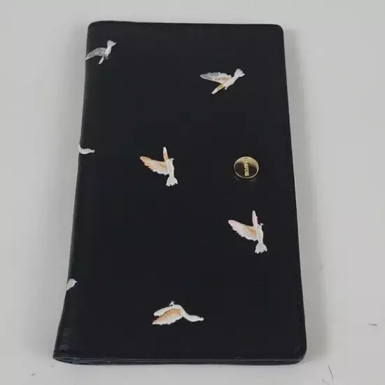 Parfois Embroidered Birds Travel Passport Wallet