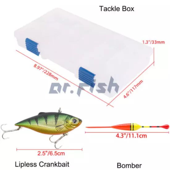 Ice Fishing Complete Kit for Kid/Child/Starter Rod Reel Combos Led Lures Floater