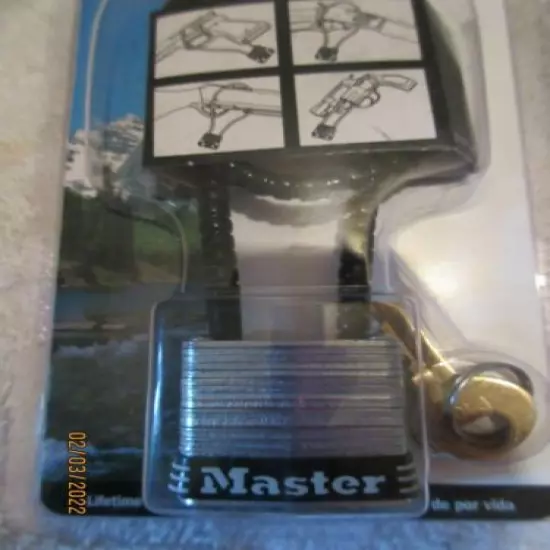 NEW Master Lock Gun Lock 107KADSPT Steel Padlock with Keys Braided Steel Cable