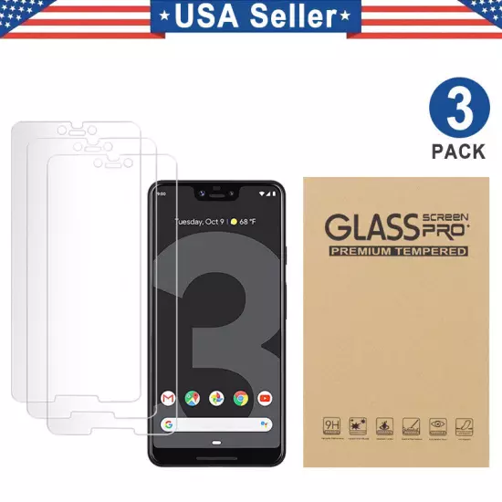 3PK Tempered Glass Screen Protector Google Pixel XL 3 4 5 6 7 7a 8a 8 9 Pro Fold