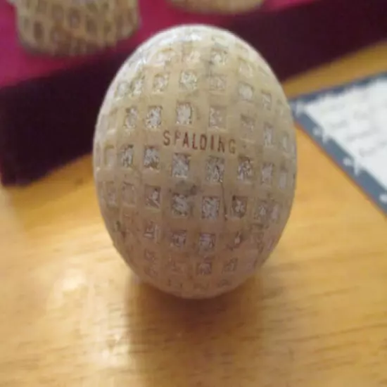 RARE Antique ""SPALDING" "RED" 100 Year old "MESH" Golf Ball