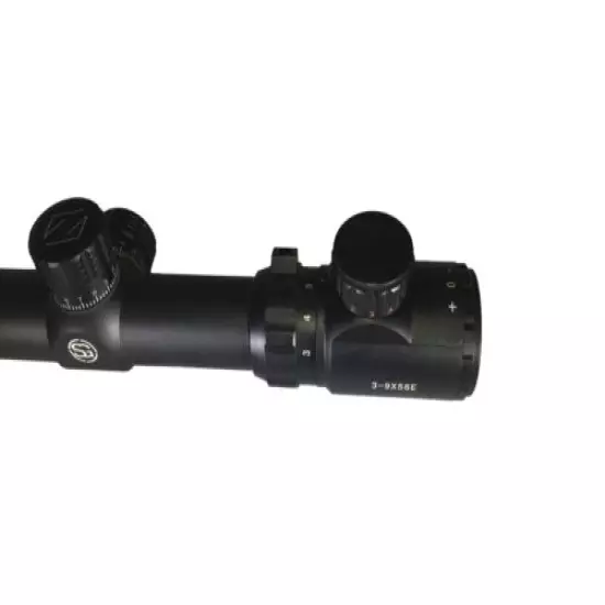 Tactical 3-9X56E Rifle Scope with Green Illuminated Crosshair