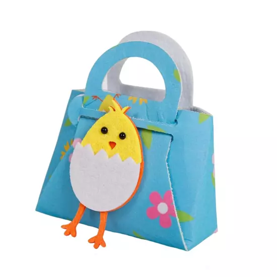 Kids Happy Easter Bunny Treat Bags Craft Gift Bags with Handles Goodie Bags 