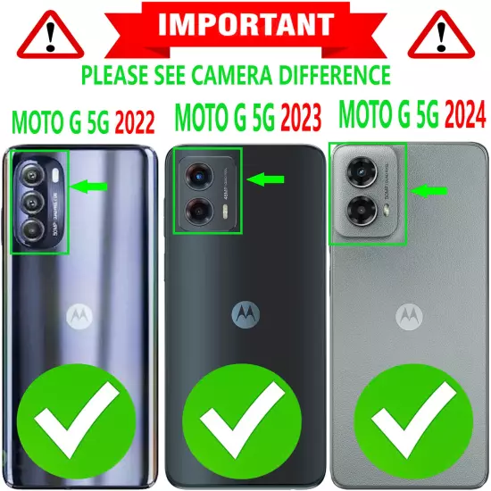 For Motorola Moto G 5G 2024 2023 2022 Case Phone Cover Shockproof+Tempered Glass