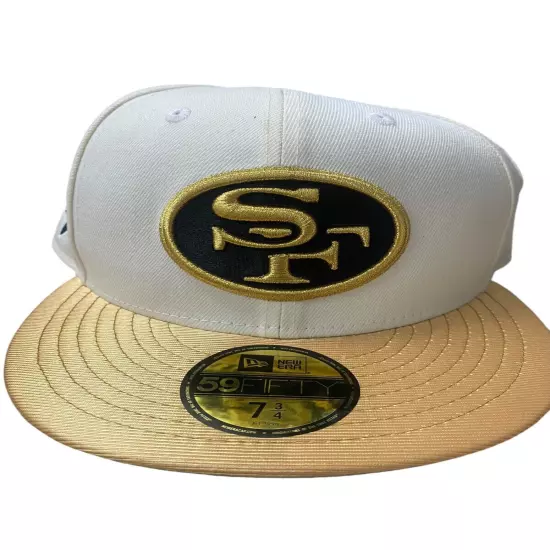 New Era Caps SF 49ERS FITTED HAT 'Black/Cream/Gold' Mens Size 7 3/4 - 70801209