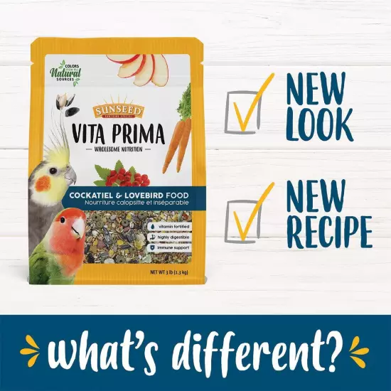 Vita Prima Wholesome Nutrition, Cockatiel & Lovebird Food, 3 lb