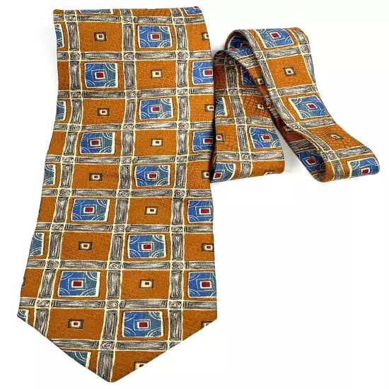 Robert Talbott Omaggio Geometric Handmade Italy Silk Tie Men's 4" x 58"