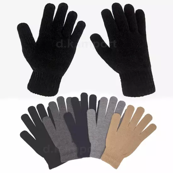 36 Pack Men's Women Warm Stretchy Winter Magic Gloves Thermal Knit Wholesale Lot