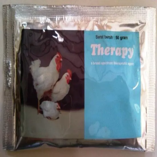 Therapy Broad Spectrum Antibiotic For Poultry/Chicken/Duck/Etc 50g 100g 250g