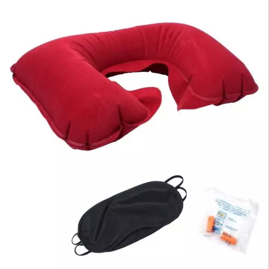 6pcs Set Inflatable Neck Air Pillows Portable Travel U Shaped Cushions Head Rest