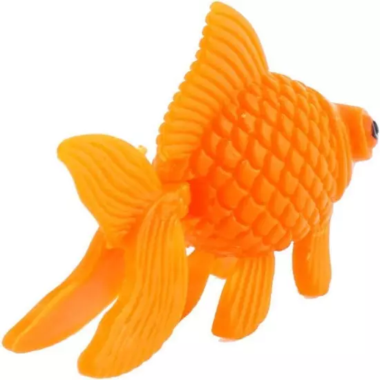 Aquarium Fish Bowl Tank Artificial Floating Plastic Orange Decor Goldfish Orname