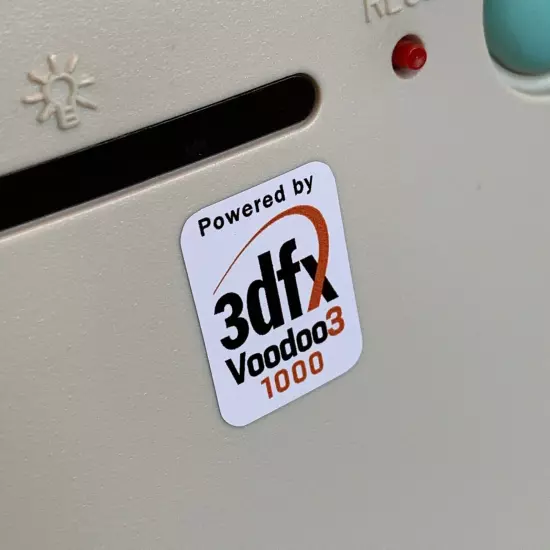 3Dfx Voodoo 2000 3000 3500 4500 5500 Banshee Vintage Computer Case Badge Sticker