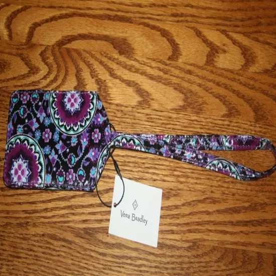 Vera Bradley LUGGAGE TAG ICONIC laminated travel suitcase ID case RETIRED NEW