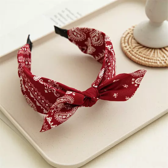 Women Headband Boho Floral Alice Band Fashion Twist Knot Headbands Soft Hairband