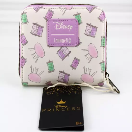 LOUNGEFLY DISNEY TANGLED PASCAL IN DRESS RAPUNZEL MINI ZIPPERED WALLET NEW TAGS