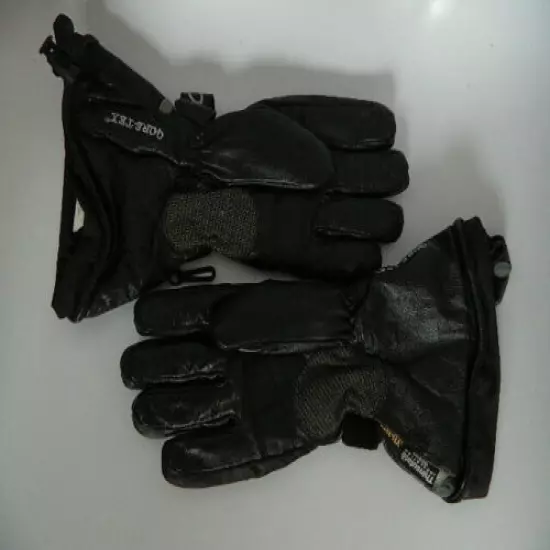 Cabela's Gore-Tex MotorSports Black Leather Gloves Size L