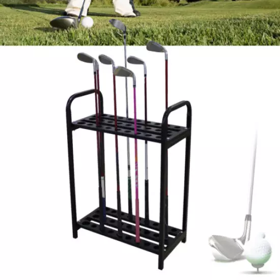 Metal Golf Club Holders Golf Club Display Stand Storage Rack Holds up to 27 Rods