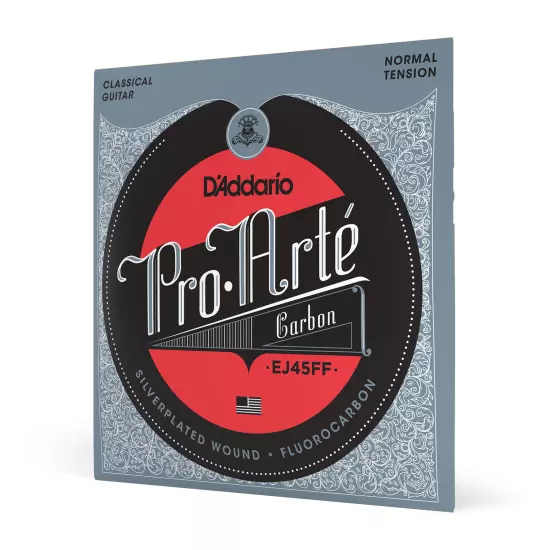 3-Pack D'Addario EJ45FF Pro-Arté Carbon Classical Guitar Strings, Normal Tensio