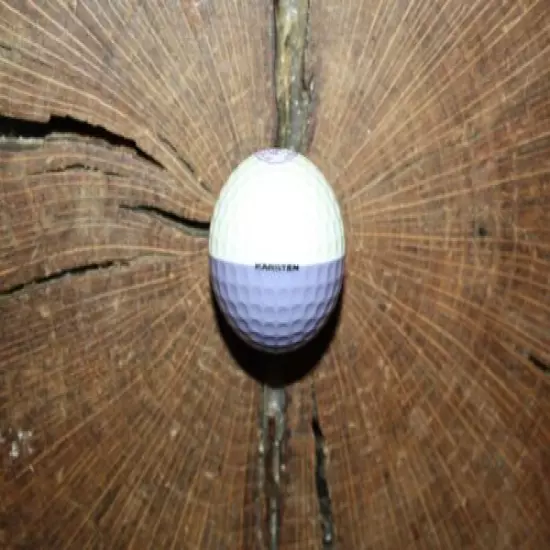 VINTAGE PURPLE AND WHITE PING GOLF BALL WITH PEBBLE BEACH LOGO