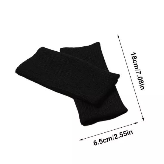 Warm Fingerless Wrist Gloves Half Mitten Exposed Finger Knitted Wool Gloves GXD