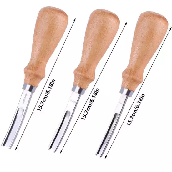 3 Size Leather Craft Edge Beveler Skiving Trimming Tools For DIY Leather Cutting