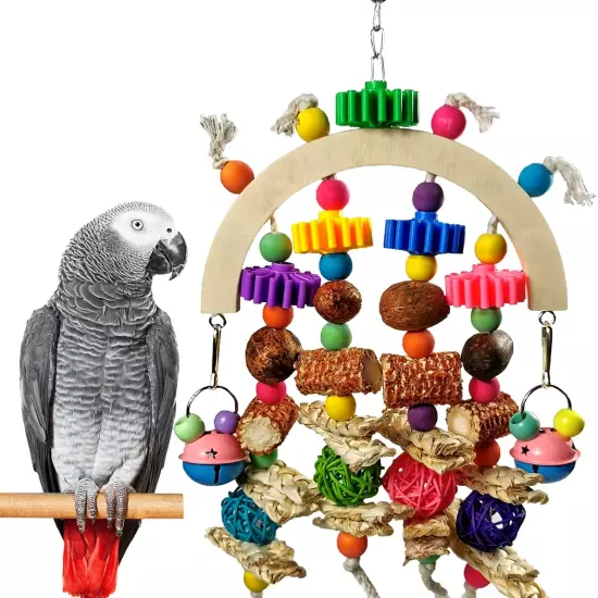 Bird Toys Parrot Toys Natural Corncob Wooden Mango Solid Chew Toys for Small and