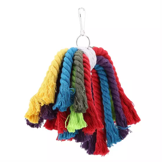 Pet Parrot Bite Chewing Toy Cotton Rope Bird Cage Hanging Toys