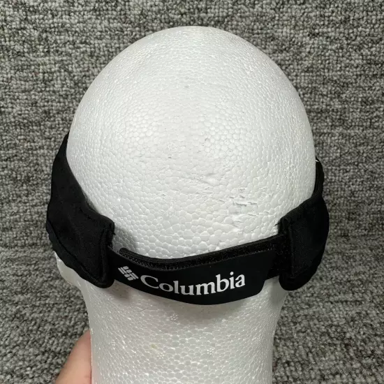 Columbia Visor Hat Cap Strap Back Black Fishing Fisherman Outdoors