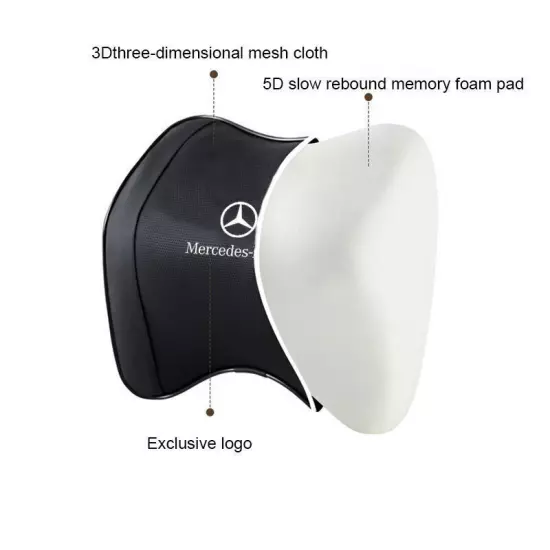 Mercedes car seat headrest Memory foam waist pillow auto parts