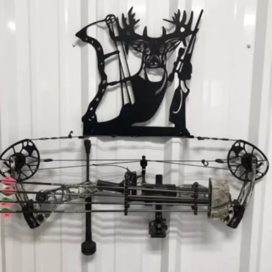 Metal Bow Holder, Hunting Bow Holder, Bow Rack, Bowhunting, Deer Hunting