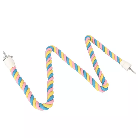 Bird Cotton Rope Perch Colorful Bendable Safe Climbing Parrot Rope Toy