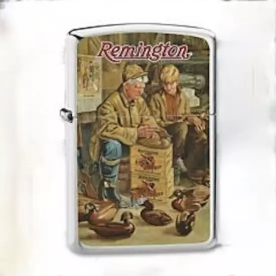 ZIPPO WINDPROOF LIGHTER REMINGTON ARMS WOOD DUCK DECOY STORY GRANDPA MALLARD 